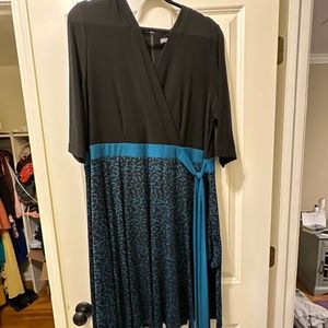 Black and blue dress